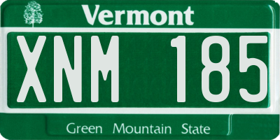 VT license plate XNM185