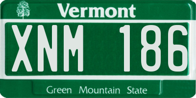 VT license plate XNM186