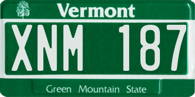VT license plate XNM187