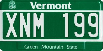 VT license plate XNM199