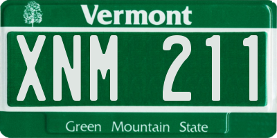 VT license plate XNM211