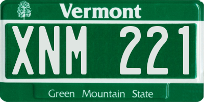 VT license plate XNM221
