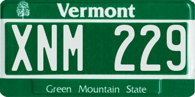 VT license plate XNM229
