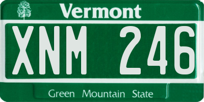 VT license plate XNM246