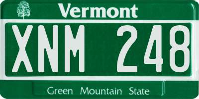 VT license plate XNM248