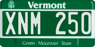 VT license plate XNM250