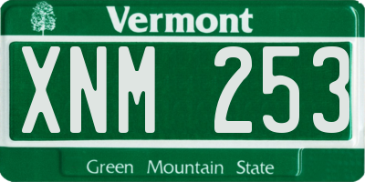 VT license plate XNM253