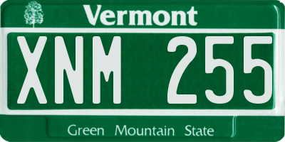 VT license plate XNM255