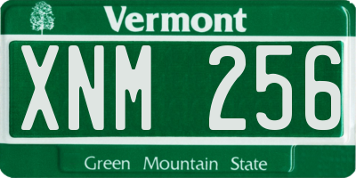 VT license plate XNM256