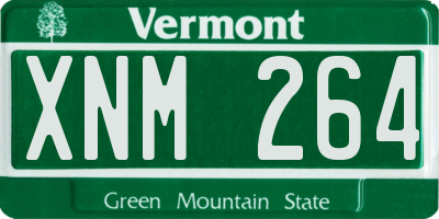VT license plate XNM264