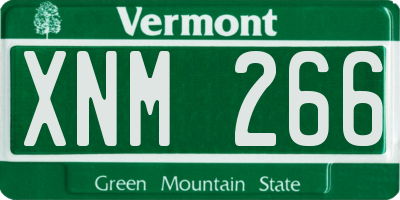 VT license plate XNM266