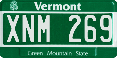 VT license plate XNM269