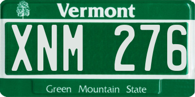 VT license plate XNM276