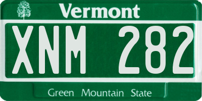 VT license plate XNM282