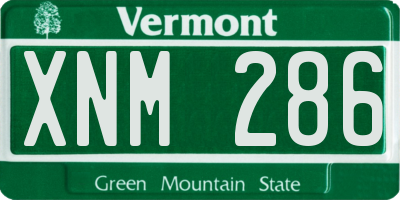 VT license plate XNM286