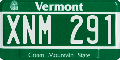 VT license plate XNM291