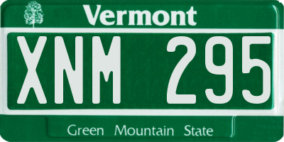 VT license plate XNM295
