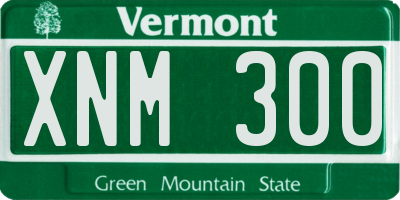VT license plate XNM300