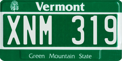 VT license plate XNM319