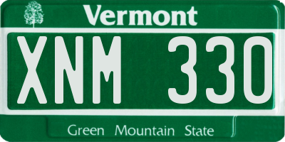VT license plate XNM330