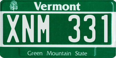 VT license plate XNM331