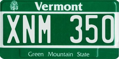 VT license plate XNM350