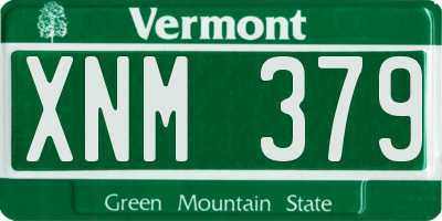 VT license plate XNM379