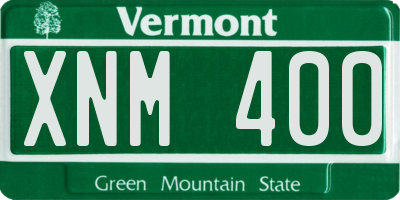VT license plate XNM400