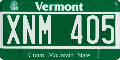 VT license plate XNM405