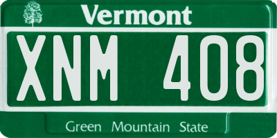 VT license plate XNM408