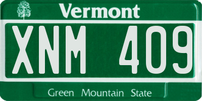 VT license plate XNM409