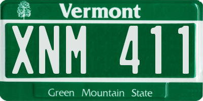 VT license plate XNM411