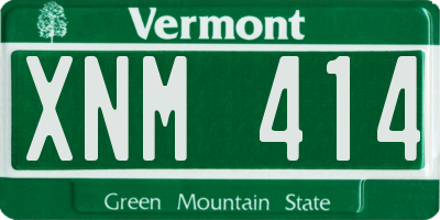 VT license plate XNM414