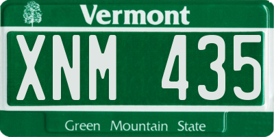 VT license plate XNM435