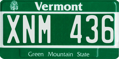 VT license plate XNM436