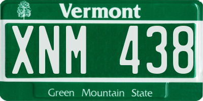 VT license plate XNM438