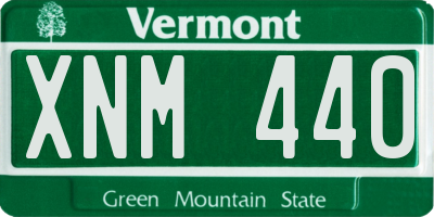 VT license plate XNM440