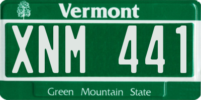 VT license plate XNM441