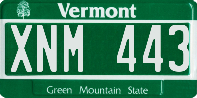 VT license plate XNM443