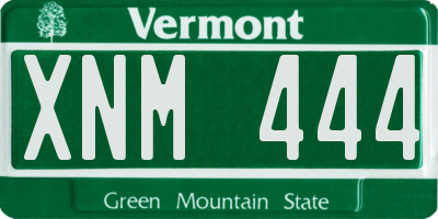 VT license plate XNM444