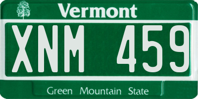 VT license plate XNM459