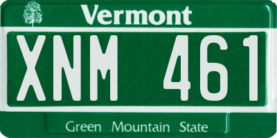 VT license plate XNM461