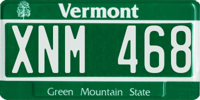 VT license plate XNM468