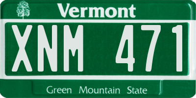 VT license plate XNM471
