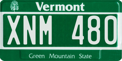 VT license plate XNM480