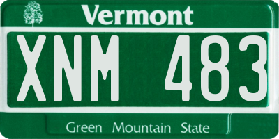 VT license plate XNM483
