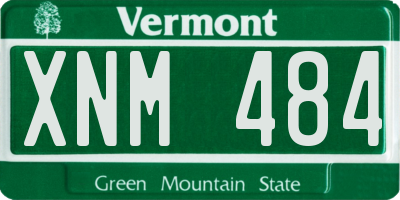 VT license plate XNM484