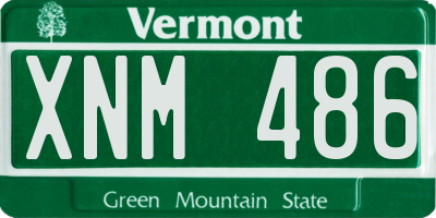 VT license plate XNM486