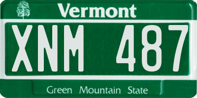 VT license plate XNM487