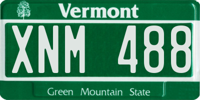 VT license plate XNM488
